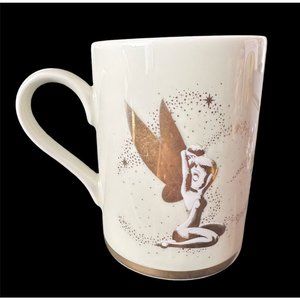 Tinker bell Mug Walt Disney‎ Gallery Japan Cream & Gold Tinkerbell Fairy